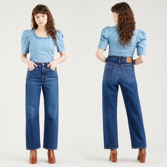 NWT Levi's Ribcage Straight Ankle Noe Down Jeans Size 24 72693-0089 - Picture 1 of 5